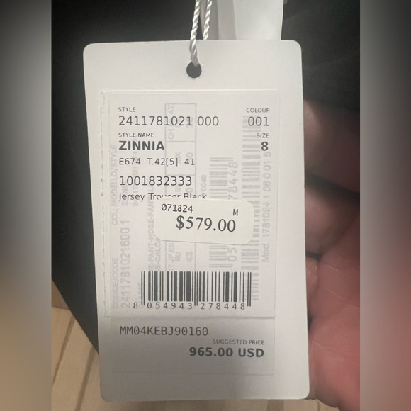 MaxMara Zinnia Pleated Jersey Wide Leg Pants - Picture 9 of 10